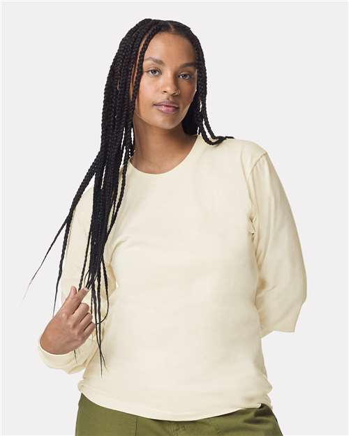 American Apparel 2007 Unisex Fine Jersey Long Sleeve Tee - Front view