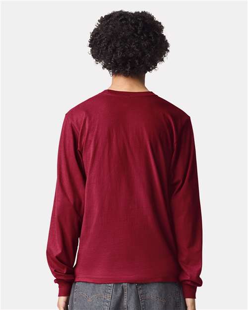 American Apparel 2007 Unisex Fine Jersey Long Sleeve Tee - Back view