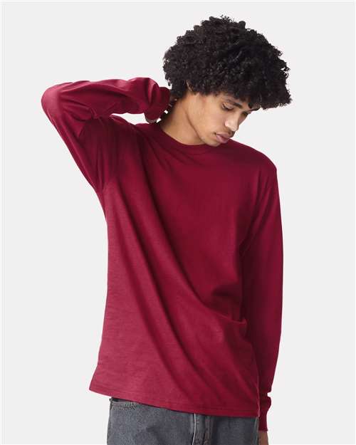 American Apparel 2007 Unisex Fine Jersey Long Sleeve Tee - Front view