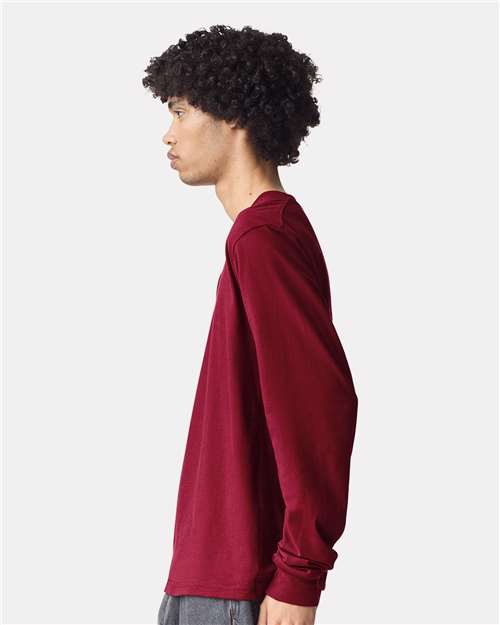 American Apparel 2007 Unisex Fine Jersey Long Sleeve Tee - Side view