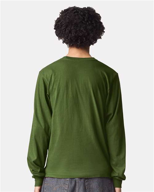 American Apparel 2007 Unisex Fine Jersey Long Sleeve Tee - Back view