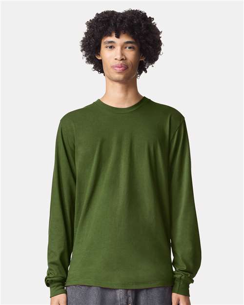 American Apparel 2007 Unisex Fine Jersey Long Sleeve Tee - Front view
