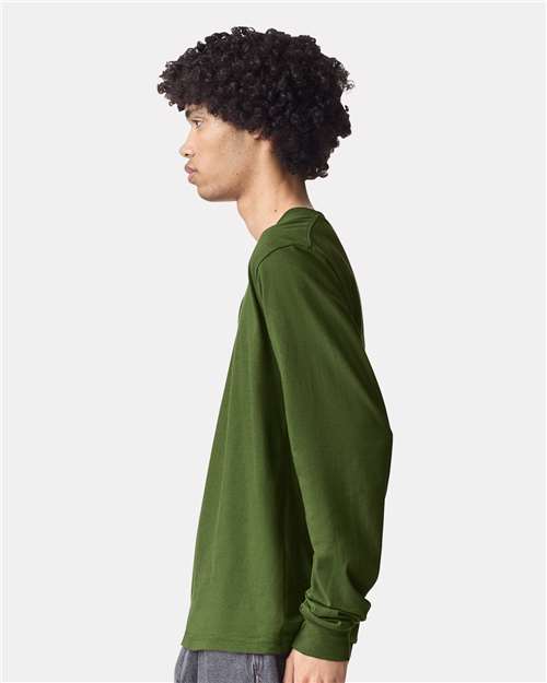 American Apparel 2007 Unisex Fine Jersey Long Sleeve Tee - Side view