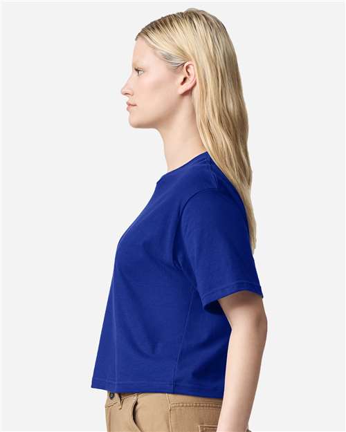 American Apparel 102 Women's Fine Jersey Mid-Length Boxy Tee - Side view