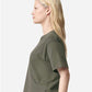 American Apparel 102 Women's Fine Jersey Mid-Length Boxy Tee - Side view