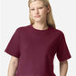 American Apparel 102 Women's Fine Jersey Mid-Length Boxy Tee - Front view