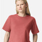 American Apparel 102 Women's Fine Jersey Mid-Length Boxy Tee - Front view