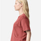 American Apparel 102 Women's Fine Jersey Mid-Length Boxy Tee - Side view
