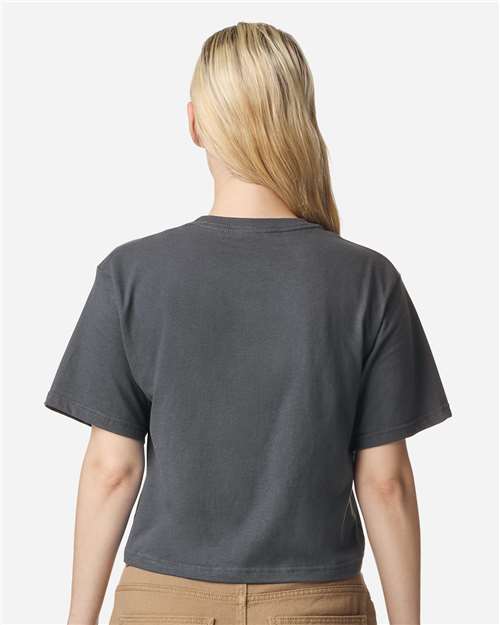 American Apparel 102 Women's Fine Jersey Mid-Length Boxy Tee - Back view