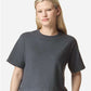 American Apparel 102 Women's Fine Jersey Mid-Length Boxy Tee - Front view