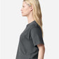 American Apparel 102 Women's Fine Jersey Mid-Length Boxy Tee - Side view