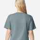 American Apparel 102 Women's Fine Jersey Mid-Length Boxy Tee - Back view