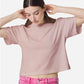 American Apparel 102 Women's Fine Jersey Mid-Length Boxy Tee - Front view