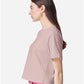 American Apparel 102 Women's Fine Jersey Mid-Length Boxy Tee - Side view