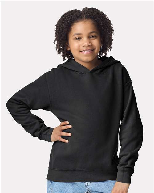 Comfort Colors 1467Y Youth Garment-Dyed Lightweight Hooded Sweatshirt - Front view