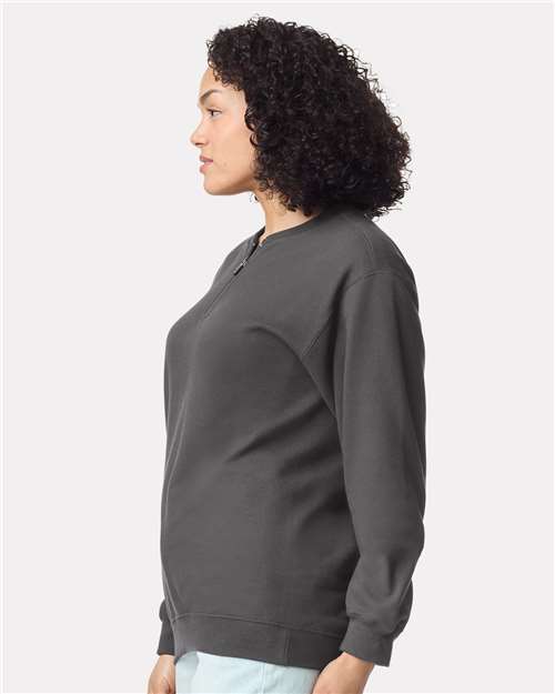 Gildan SF008 Unisex Softstyle? Midweight Quarter-Zip Sweatshirt - Side view