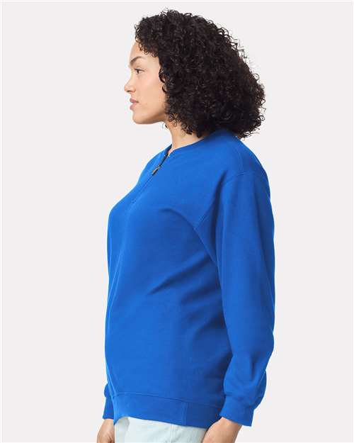 Gildan SF008 Unisex Softstyle? Midweight Quarter-Zip Sweatshirt - Side view