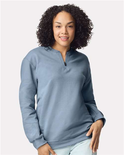 Gildan SF008 Unisex Softstyle? Midweight Quarter-Zip Sweatshirt - Front view