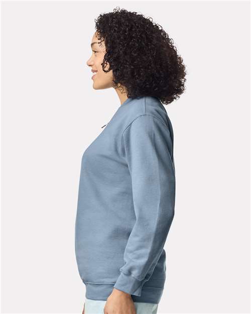Gildan SF008 Unisex Softstyle? Midweight Quarter-Zip Sweatshirt - Side view