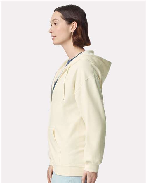 Gildan SF600 Unisex Softstyle? Midweight Full-Zip Hooded Sweatshirt - Side view