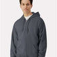 Gildan SF600 Unisex Softstyle? Midweight Full-Zip Hooded Sweatshirt - Front view