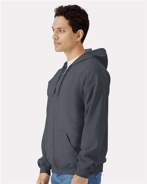 Gildan SF600 Unisex Softstyle? Midweight Full-Zip Hooded Sweatshirt - Side view