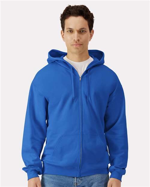 Gildan SF600 Unisex Softstyle? Midweight Full-Zip Hooded Sweatshirt - Front view