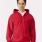 Gildan SF600 Unisex Softstyle? Midweight Full-Zip Hooded Sweatshirt - Front view
