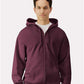 Gildan SF600 Unisex Softstyle? Midweight Full-Zip Hooded Sweatshirt - Front view