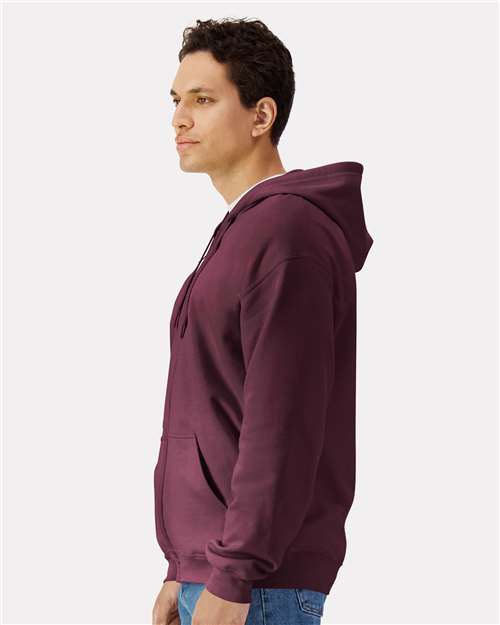 Gildan SF600 Unisex Softstyle? Midweight Full-Zip Hooded Sweatshirt - Side view