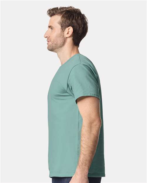 Gildan 5000 Unisex USA-Made Fine Jersey T-Shirt - Side view