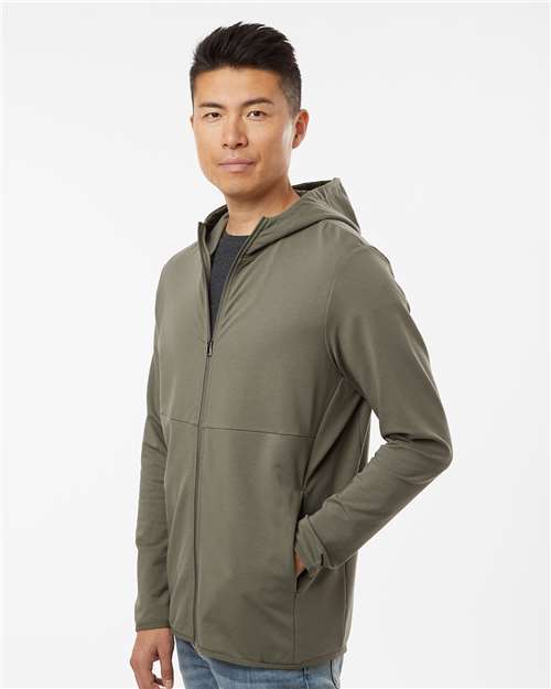 Independent Trading Co. EXP30PZ Unisex Perform Full-Zip Hooded Sweatshirt - Side view