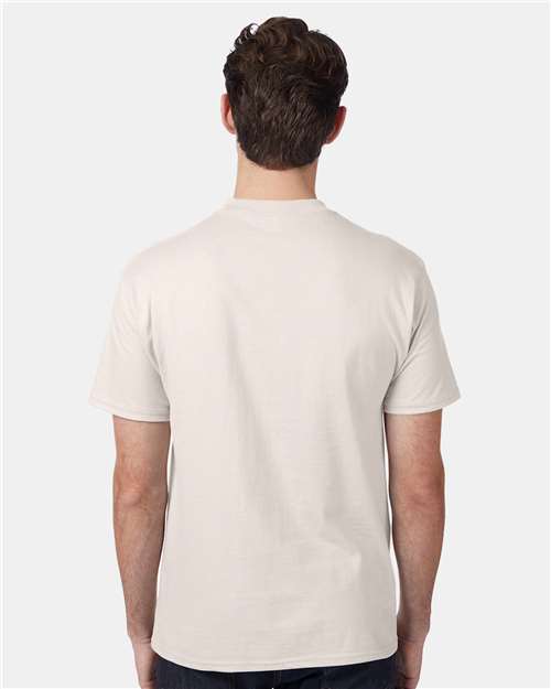 Hanes 5190 Unisex Beefy-T? Pocket T-Shirt - Back view