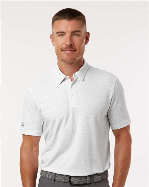 Adidas A702 Men's Blended Printed Polo - Front view