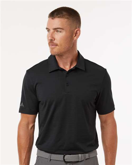 Adidas A704 Men's Textured Stripe Polo - Front view