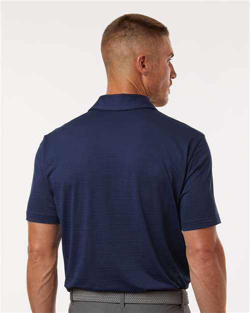 Adidas A704 Men's Textured Stripe Polo - Back view