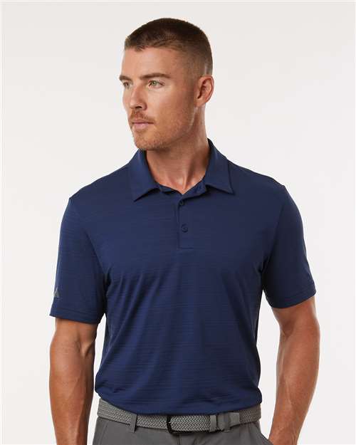 Adidas A704 Men's Textured Stripe Polo - Front view