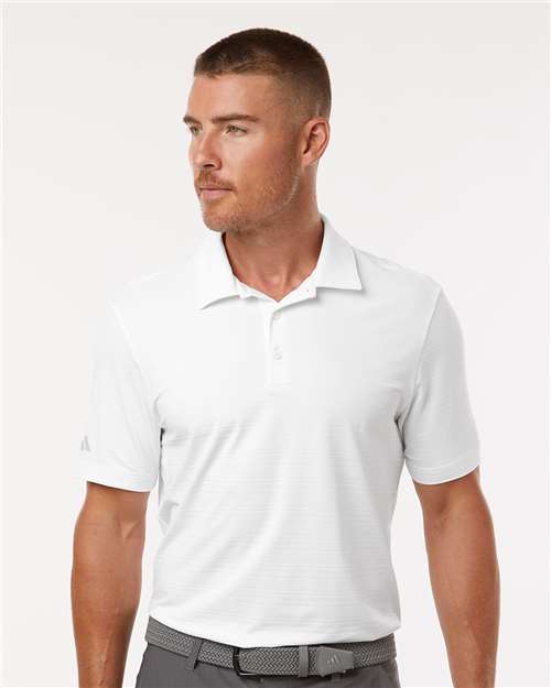 Adidas A704 Men's Textured Stripe Polo - Front view