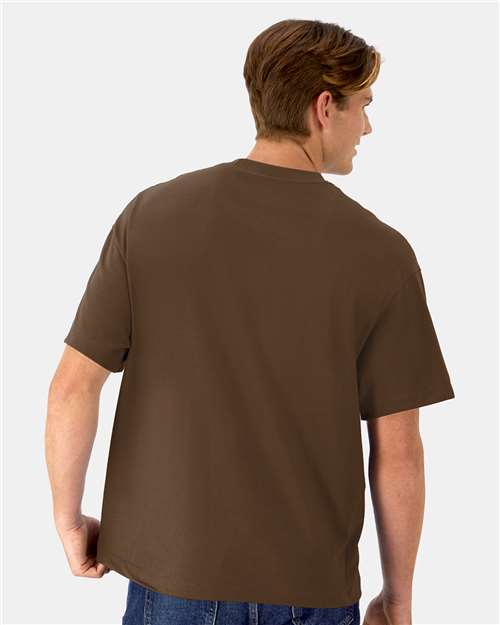 Hanes 5180R Unisex Beefy-T? Retro Street T-Shirt - Back view