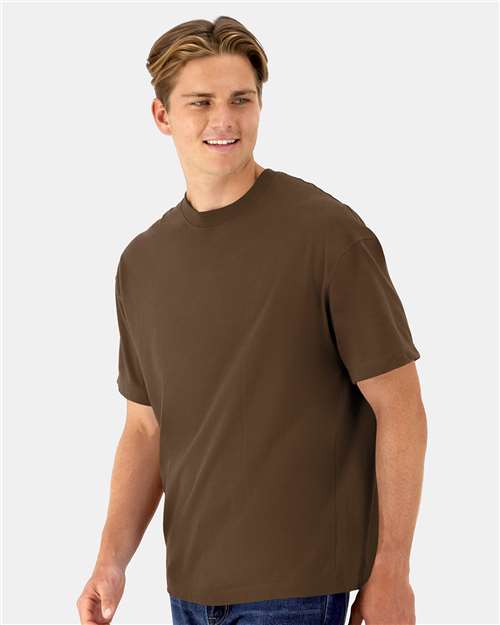 Hanes 5180R Unisex Beefy-T? Retro Street T-Shirt - Side view