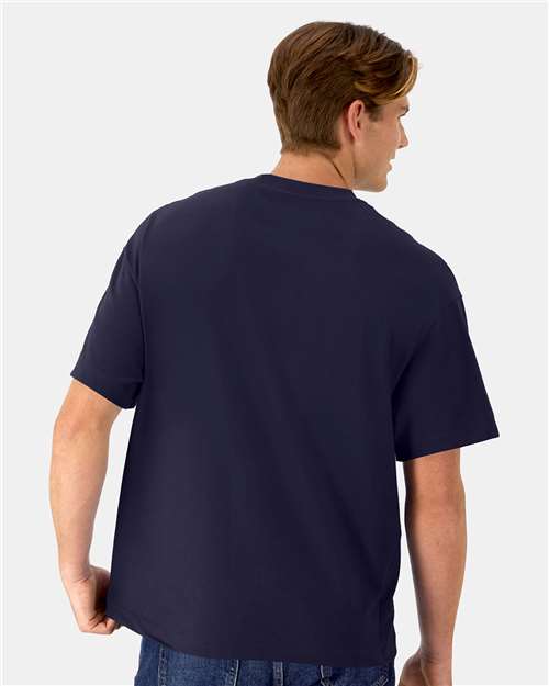 Hanes 5180R Unisex Beefy-T? Retro Street T-Shirt - Back view