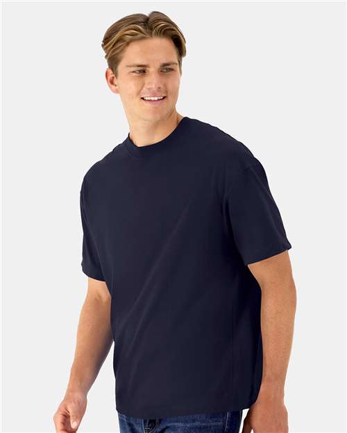 Hanes 5180R Unisex Beefy-T? Retro Street T-Shirt - Side view