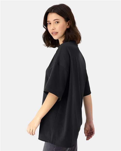 Hanes 5180R Unisex Beefy-T? Retro Street T-Shirt - Side view