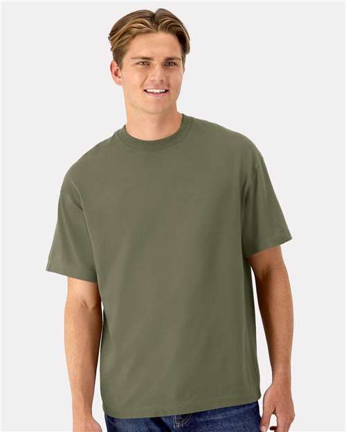 Hanes 5180R Unisex Beefy-T? Retro Street T-Shirt - Front view