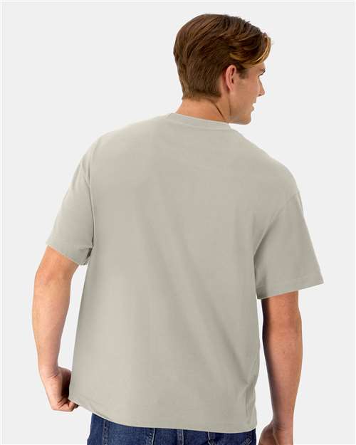 Hanes 5180R Unisex Beefy-T? Retro Street T-Shirt - Back view