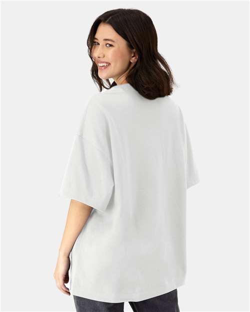 Hanes 5180R Unisex Beefy-T? Retro Street T-Shirt - Back view