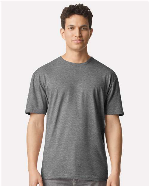 Gildan 3000 Men's Long Sleeve Jersey Baseball Tee - Front view