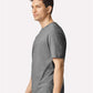 Gildan 3000 Men's Long Sleeve Jersey Baseball Tee - Side view