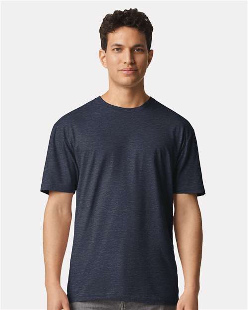 Gildan 3000 Men's Long Sleeve Jersey Baseball Tee - Front view