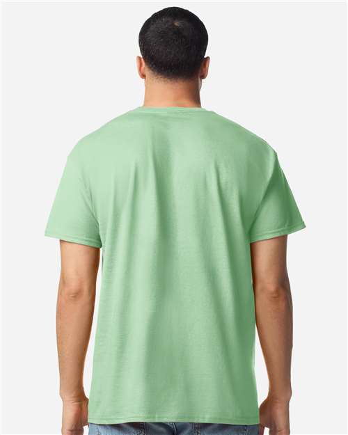 Gildan 3000 Men's Long Sleeve Jersey Baseball Tee - Back view